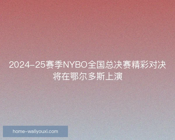 2024-25赛季NYBO全国总决赛精彩对决将在鄂尔多斯上演 2024-25赛季NYBO全国总决赛精彩对决将在鄂尔多斯上演