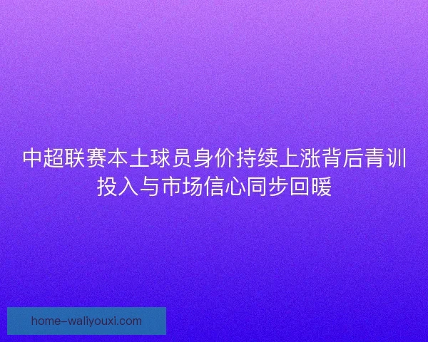 中超联赛本土球员身价持续上涨背后青训投入与市场信心同步回暖