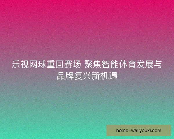 乐视网球重回赛场 聚焦智能体育发展与品牌复兴新机遇