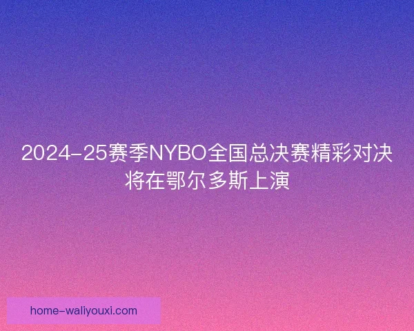 2024-25赛季NYBO全国总决赛精彩对决将在鄂尔多斯上演
